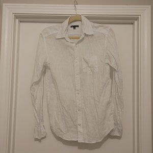 White Button up gauze Gap shirt